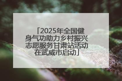 2025年全国健身气功助力乡村振兴志愿服务甘肃站活动在武威市启动