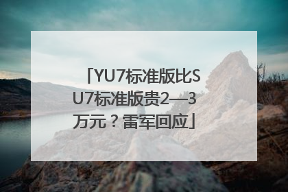 YU7标准版比SU7标准版贵2—3万元？雷军回应